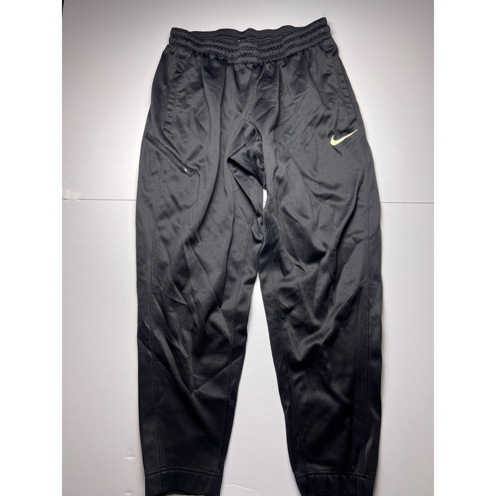 Nike Dri-FIT Pants Mens XL Black Gold Swoosh Washington Tapered Joggers
